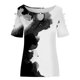 thumbnail image 3 of Gibobby Playera de Manga Corta Casual Suave Camiseta manga corta con estampado flores y botones para mujer, camiseta manga corta, informal, Sexy, verano, para (Blanco,G), 3 of 4