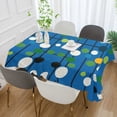thumbnail image 2 of Yayeee Tablecloths 54" x 54" Rectangle Wrinkle Resistant Party Table Cover, Blue Abstract, 2 of 8