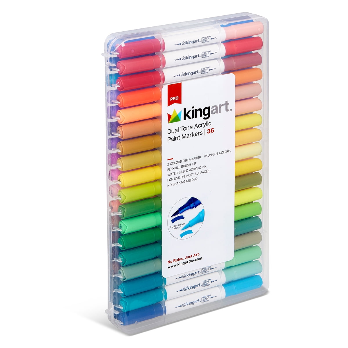 36 PC. TWIN-TIP ACRYLIC PAINT MARKERS