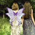 thumbnail image 5 of Qiopertar Sparkly Elves Assistant, Holiday Party Masquerade COS Dress Up For Girls Women, Foldable Photography Props With Elastic Shoulder Straps for Halloween Carnival Birthday, Purple, 5 of 7