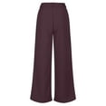 thumbnail image 4 of ABATAB Dress Pants Women Casual Wide Leg Work Pants High Waist Stretchy Trousers Pull on Office Slacks Bottoms, 4 of 7