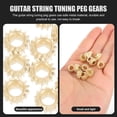 thumbnail image 2 of ifundom 12Pcs Golden Guitar Tuning Peg Button Gears Metal Durable Hexagonal Hole Accurate Replacement, 2 of 6