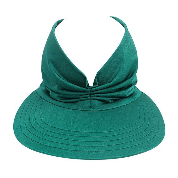 Odeerbi Visors Hat Sunhat Summer Hat Women's Sun Visor Sun Hat Anti-ultraviolet Elastic Hollow Top Hat Red