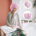 thumbnail image 5 of LAICAIW Bonnets de Douche pour Femmes Réutilisables Imperméables, 5 of 5