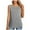 Gray, variant on Fesfesfes Womens T Shirt Fashion Women Causal Round Neck Solid Color Blouse Sleeveless Elegant T-Shirt Summer Tank Tops T Shirts for Women Loose Fit 12(XXL)