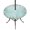 Teal Green White, variant on Round Outdoor Tablecloth with Umbrella Hole and Zipper, Beach Coastal Tablecloth with Elastic Waterproof, Summer Coral Starfish Nautical Ocean Vintage Patio Table Covers for 31" - 35" Pool Tables