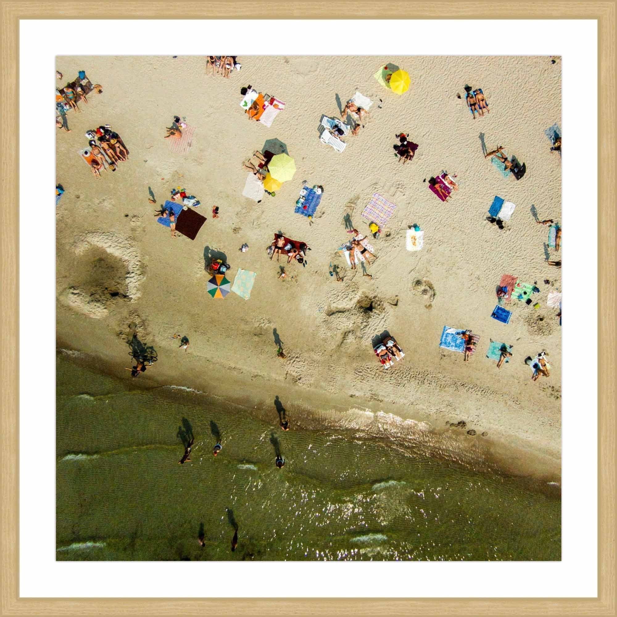 "Beach Goers" Framed Painting Print
