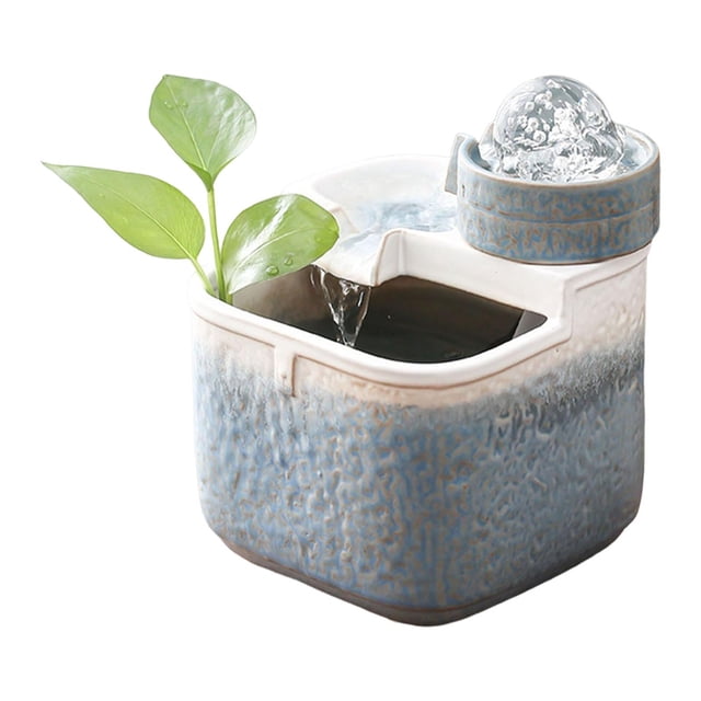 Fuente de Mesa Zulema Cascada Interior Alimentación Eléctrica Azul