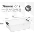 thumbnail image 4 of Superio Clear Storage Box with Lid, 7.4 Quart Plastic Container Bins for Organizing, Stackable Crates, BPA Free, Non Toxic, Odor Free, Organizers for Home, Office, School, and Dorm, 2 Pack, 4 of 4