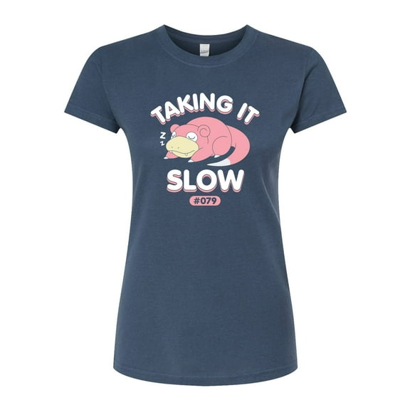 Pokémon - Slowpoke Taking it Slow - Juniors Fitted Graphic T-Shirt
