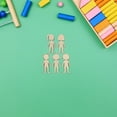 thumbnail image 5 of WEUVEB Wooden People Cutouts for DIY Crafts Sturdy and Reliable Unfinished Wood Decorations Beige 100pcs, 5 of 8