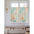 thumbnail image 6 of Kitchen Curtains 54 Inches length, Coastal Turquoise Window Treatment Curtain Drapes, Ocean Coral Starfish Shell Modern Sea Decorative Window Curtains for Bedroom Cafe, 52"x54", 2 Panels, 6 of 7