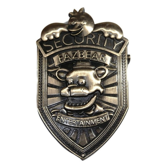 Five Nights at Freddy's Bronze Security Metal 2 Inch Tall Pin