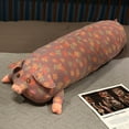 thumbnail image 1 of Fiudx Bonita Almohada de Cerdito con Flores Grandes, Funda de Algodón Suave y Transpirable, Forma Alargada y Fina para Dormir o Descansar Boca Arriba, Diseño Acogedor con Forma de Corazón, Regalo Ide, 1 of 2
