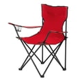 thumbnail image 2 of JINS&VICO Small Camping Chairs, Made of Iron Pipe 600d Oxford Cloth, Portable Folding Camp Chair for Outdoor Camping Fishing BBQ, 19.69"L X 19.69"W X 31.50"H 230 Lbs Load, Red, 2 of 9