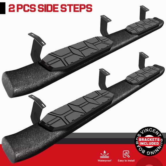 FOR 05-23 Toyota Tacoma Double Cab Side Step Curved 4.3" Running Board Nerf Bar