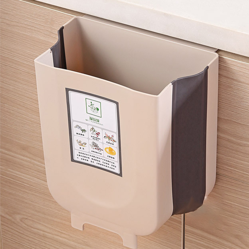 8L Hanging Trash Garbage Kitchen Door Holder Bin Can Rubbish