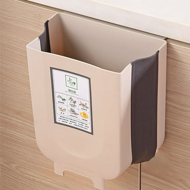 8L Hanging Trash Garbage Kitchen Door Holder Bin Can Rubbish