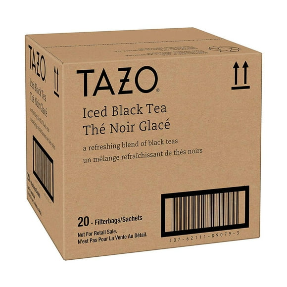 Tazo Sachets Filtrants pour Thé Glacé Noir de 1 Gallon - 20/étui
