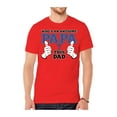 thumbnail image 1 of T-Shirts à Manches Courtes pour Hommes "Qui Est un Papa Génial" - Rouge - Moyen, 1 of 1