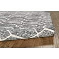 thumbnail image 2 of Feizy Belfort Transitional Trellis & Lattice, Gray/Black/Ivory, 1'6" x 1'6" Swatch Easy Care Stain Resistant Fade Resistant Cottage Geometric Design Carpet for Living Dining Bed Room, 2 of 5