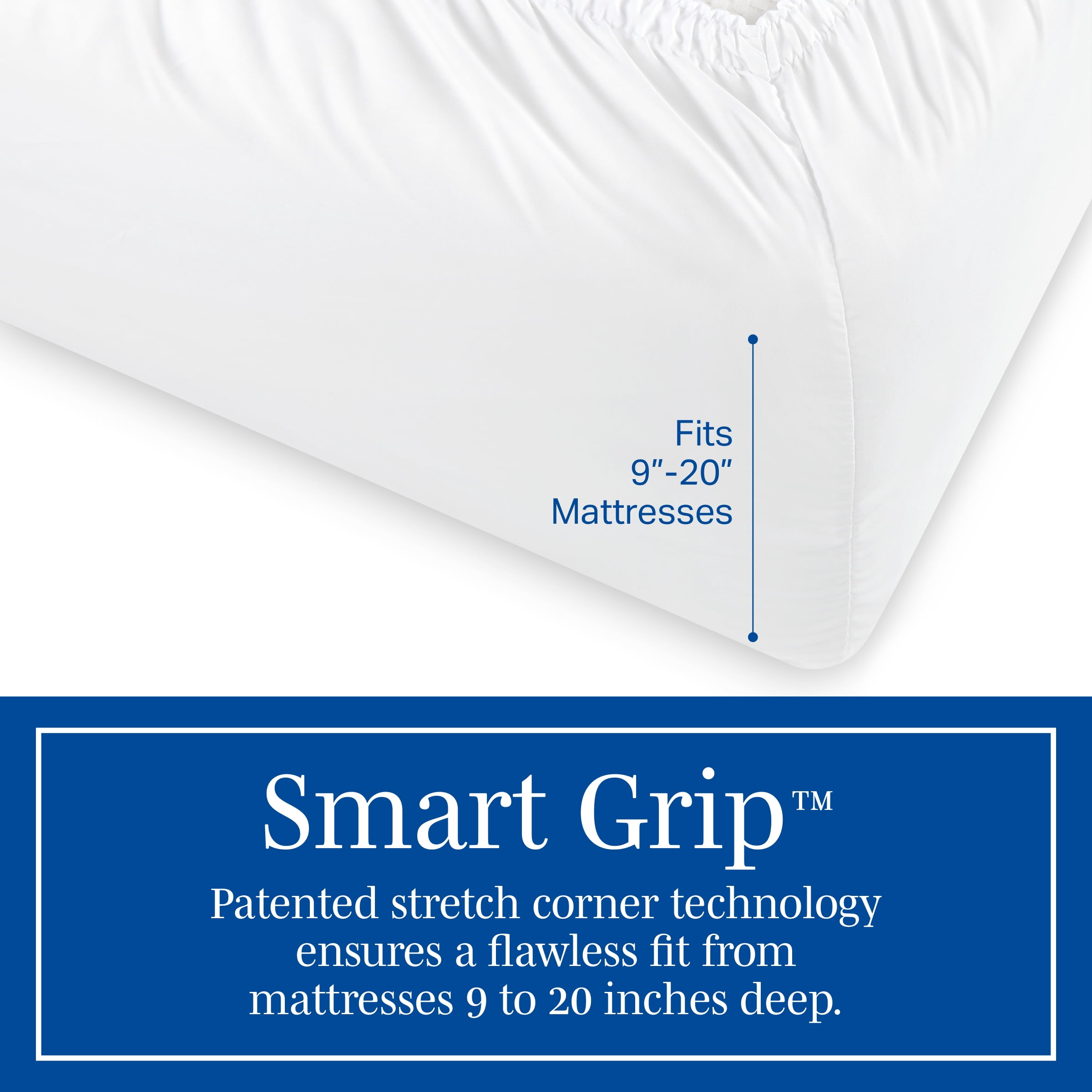 Wamsutta 1846 4-Piece 650 Thread Count Bright White Egyptian Giza Cotton Sateen Bed Sheets, King-Deep Pocket