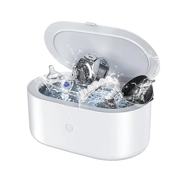 Ultrasonic Retainer Cleaner Machine Stainless Steel Tank for Jewelry Eyeglasses Watches ,Efficient Deep Cleaning