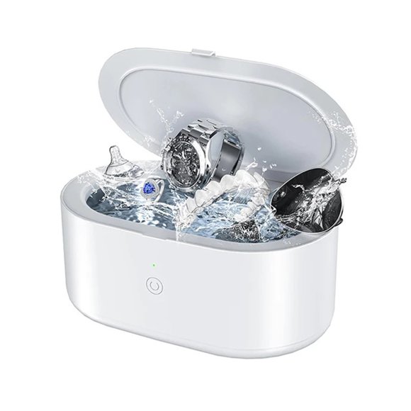Ultrasonic Retainer Cleaner Machine Stainless Steel Tank for Jewelry Eyeglasses Watches ,Efficient Deep Cleaning