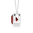 thumbnail image 2 of ANGARA Natural Bezel-Set Round 2.2 ct Garnet Solitaire Pendant in Platinum for Women (Size-8mm) | January Birthstone, Birthday, Anniversary, Jewelry Gift for Women | Natural Garnet Necklace, 2 of 9