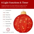 thumbnail image 4 of Best Choice Products 3-Piece Hanging Pop-Up Outdoor Christmas Ornaments, LED Lights, 8 Light Functions - Red, 4 of 7