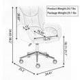 thumbnail image 7 of Luxurious Velvet Office Chair with Gold Metal Base, 360-Degree Swivel, Adjustable Height & Armrests – Modern Desk Chair for Home Office & Living Room Comfort, 7 of 7