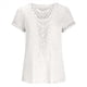 thumbnail image 3 of Suéter de Verano para Mujer, Cuello Redondo, Informal, Tejido A Crochet, Camiseta de Corta con Encaje y Costuras Huecas. M, 3 of 5