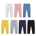 thumbnail image 6 of Hotiary Toddler Boys Girls Soft Cotton Leggings Kids Baby Solid Color Stretch Waist Snug Fitting Long Pant Leggings for 1-10 Years, 6 of 6