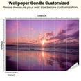 thumbnail image 3 of Peel and Stick Wallpaper Waterproof purple sunset purple colored sunset Wall Mural Decor Self Adhesive and Removable 100in x 144in, 3 of 8