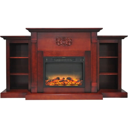 72' Classic Modern Tv Cambridge Sanoma Electric Fireplace Heater with 72