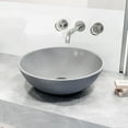 thumbnail image 4 of VIGO Ravenna Gothic Gray Concreto Stone 16 in. L x 16 in. W x 5 in. H Round Vessel Bathroom Sink, 4 of 8