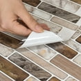 thumbnail image 2 of LongKing Brown Marble Tile 12 in. x 12 in. Peel and Stick Backsplash(10-Pack), 2 of 5