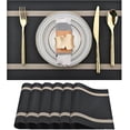 thumbnail image 1 of Xtellar Manteles Individuales para Mesa 6 Piezas, Tapetes para Mesa de Comedor Antideslizante, Resistente al Calor, Individuales para Mesa Negro, 1 of 4