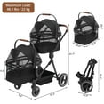 thumbnail image 2 of M optimized Double Pet Stroller with 2 Detachable Carriers, 4 Wheels, Lightweight, Storage Basket, for 2 Dogs Or Cats, with 360-Degree Front Wheels and Cup Holder, 2 of 8