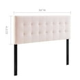 thumbnail image 2 of Ergode Lily Biscuit Tufted Full Performance Velvet Headboard - Pink, 2 of 5