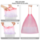 thumbnail image 5 of 6 rollos con pequeñas bolsas de basura, 4 galones grueso con pequeñas bolsas de basura, adecuadas para diferentes contenedores de basura, 120 (Rosa), 5 of 5