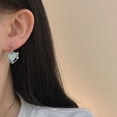 thumbnail image 4 of Mightlink 1 Pair Sparkling Dangle Earrings Exquisite Temperament Piercing Star Heart Shape Long Stud Earrings Jewelry Accessories, 4 of 6