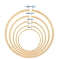 thumbnail image 4 of 5 Pcs Cercles de Broderie Manuelle en Bambou pour Bricolage, 4 of 9