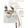thumbnail image 2 of Green Coastal Table Cloth, Eucalyptus Leaves Summer Beach Starfish Waterproof Tablecloth for Rectangle Tables, Reusable Washable Fabric Table Cover for Restaurant Kitchen Dining Tables 54"x108", 2 of 6