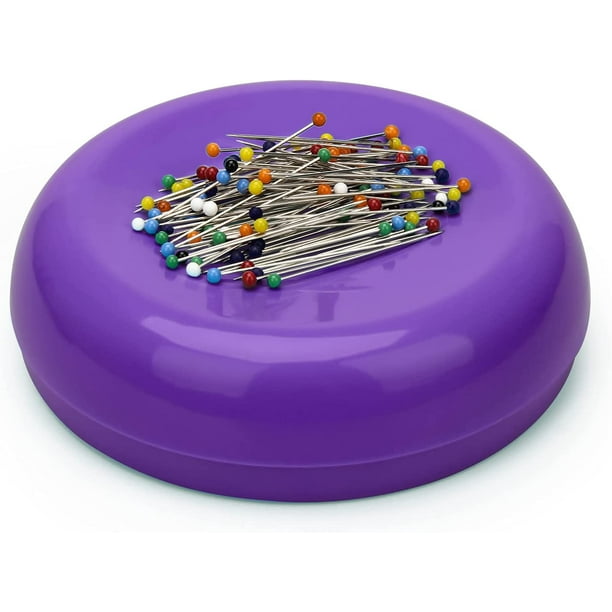Plutput Sewing Pincushion with 100 Plastic Head Pins,