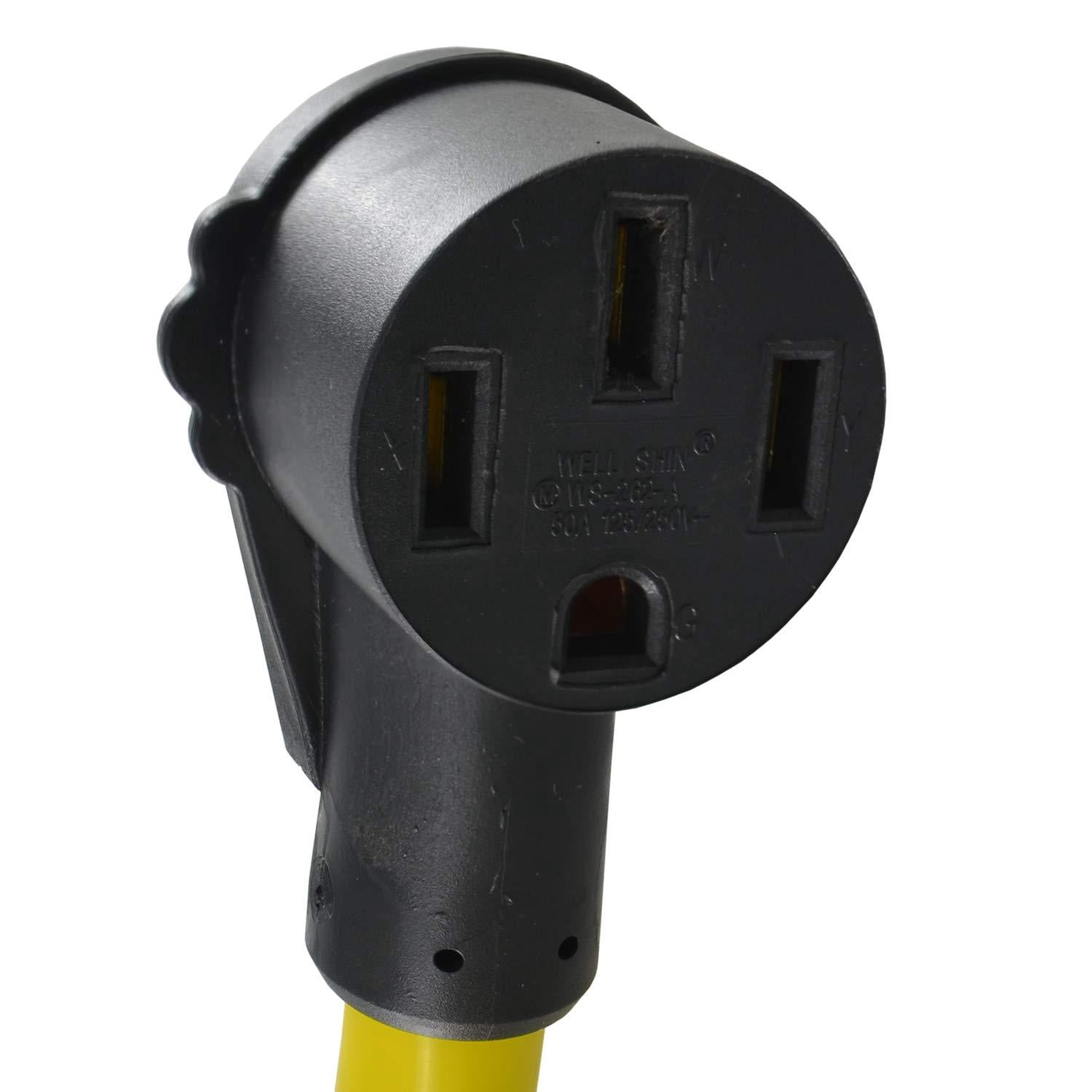 Conntek EV1050T NEMA 10-50P to NEMA 14-50R (Tesla Style) Adapter Cord compatible with Tesla Vehicles