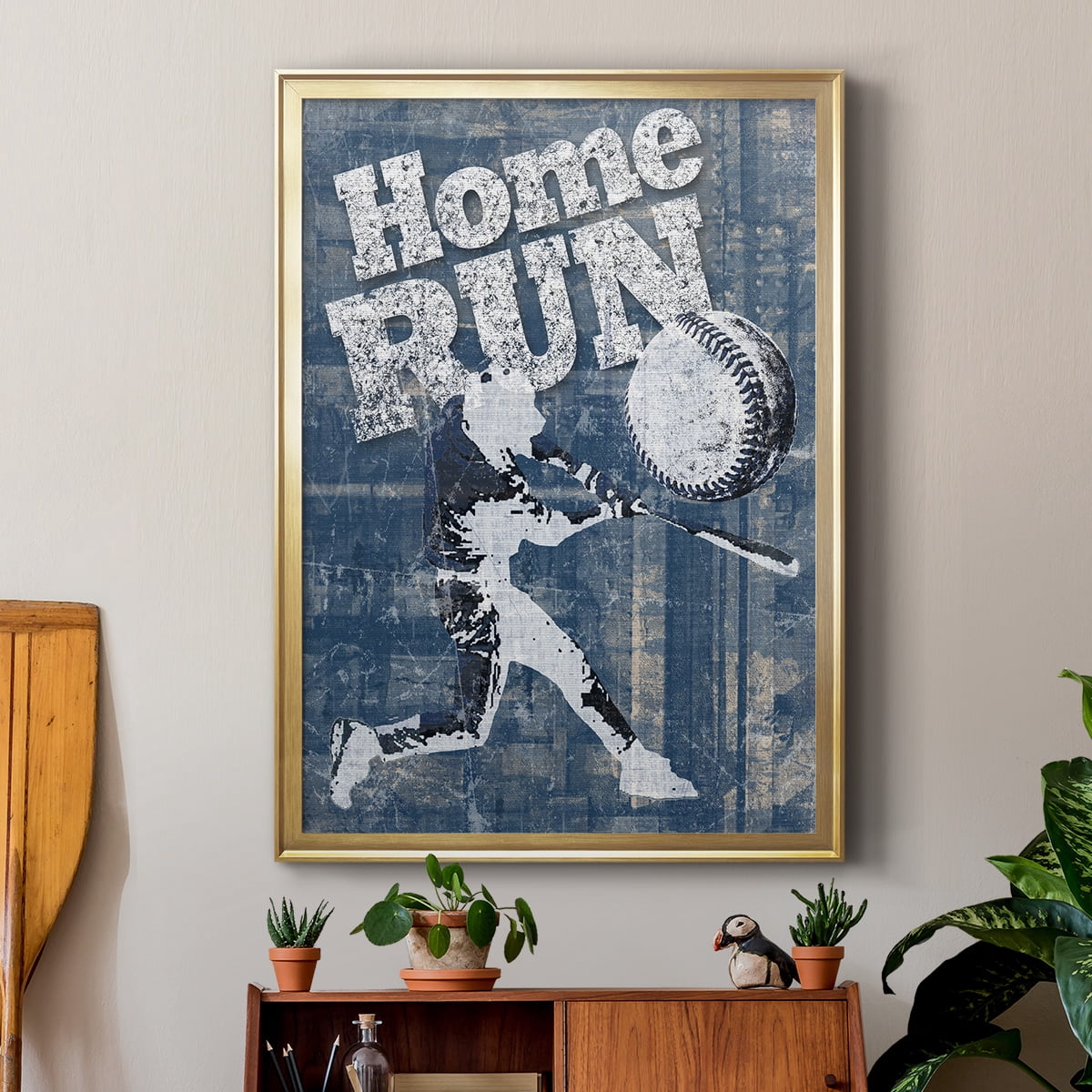 Home Run Hitter Premium Framed Print - Ready to Hang