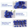thumbnail image 2 of EXHUMKY Rattan Blue Decorative Balls Round For Christmas 30Pcs 1.6In, 2 of 7