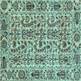 thumbnail image 1 of Ahgly Company Indoor Square Abstract Light Blue Modern Area Rugs, 6' Square, 1 of 4