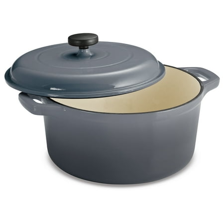 

SHUAIGEGE 6.5 Qt Enameled Round Cast Iron Dutch Oven Gray